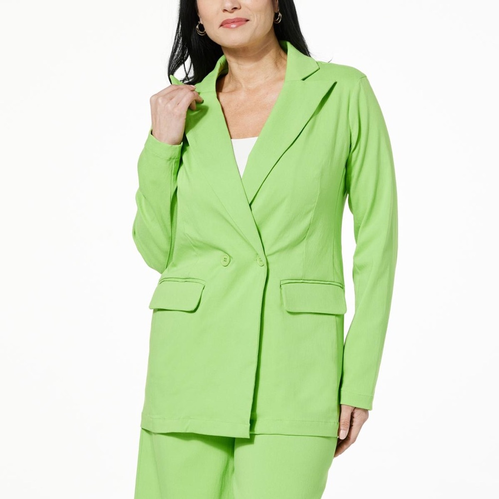 Women's Key Lime Green Stretch Blazer